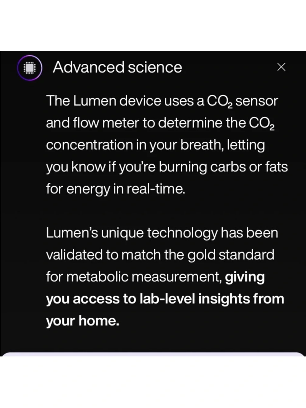 Lumens Breath Metabolic Tracker - Black with Purple Ring